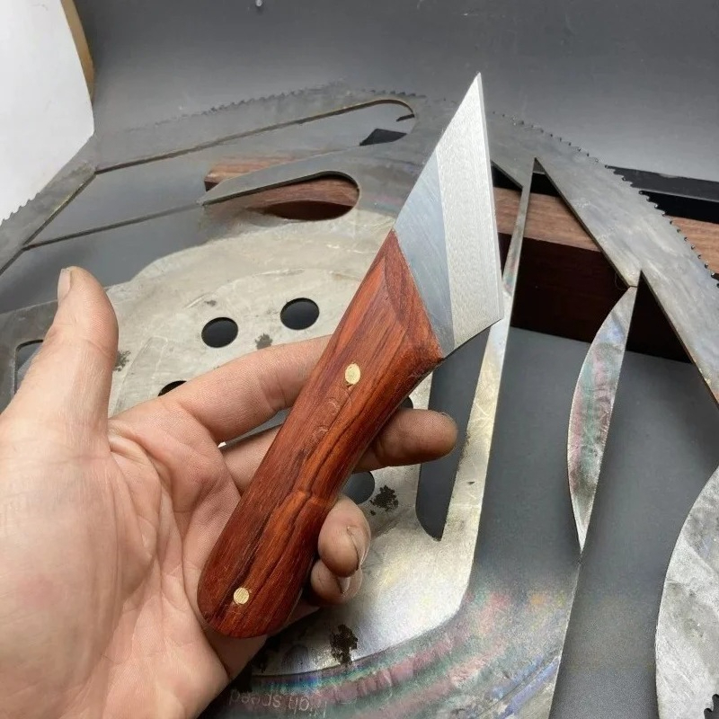 Leatherwork Projects - 17CM粉末高速鋼木製ハンドル革切り包丁手作りDIY革製品切刃剥離革工芸ツール