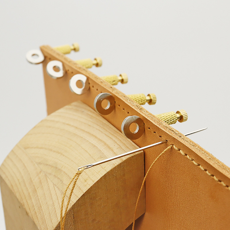 Leatherwork Projects - 5 個の縫合糸位置決め針 DIY マニュアル革縫合糸クランプ固定切断穴の転位を防ぐ革ツール