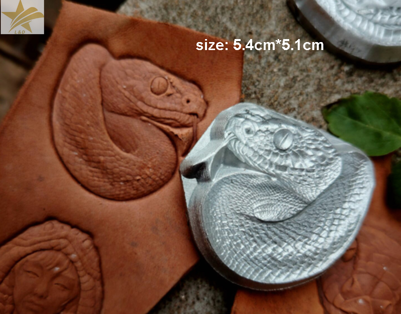 Leatherwork Patterns Free - 蛇模様の手彫りユニークレザーカービングエンボス加工型DIYスタンプパンチ刻印印刷ツール（革工芸用）