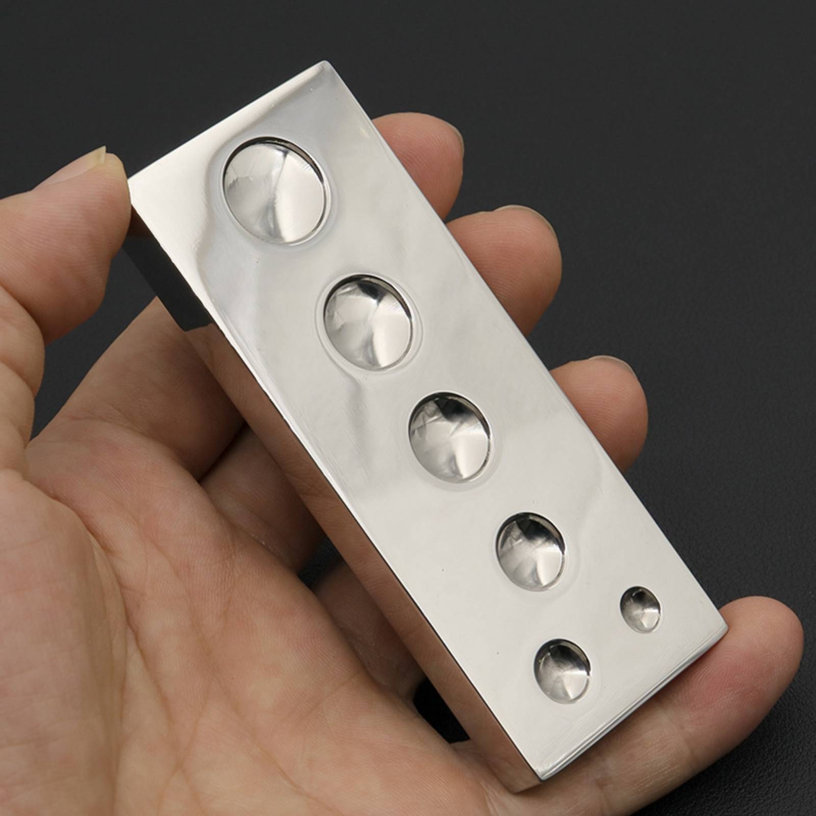 Leatherworker Block - スナップリベットツールセット DIY レザースナップ取り付けブロック ミラー仕上げ設定ベース 頑丈な革細工用具 革細工師向け
