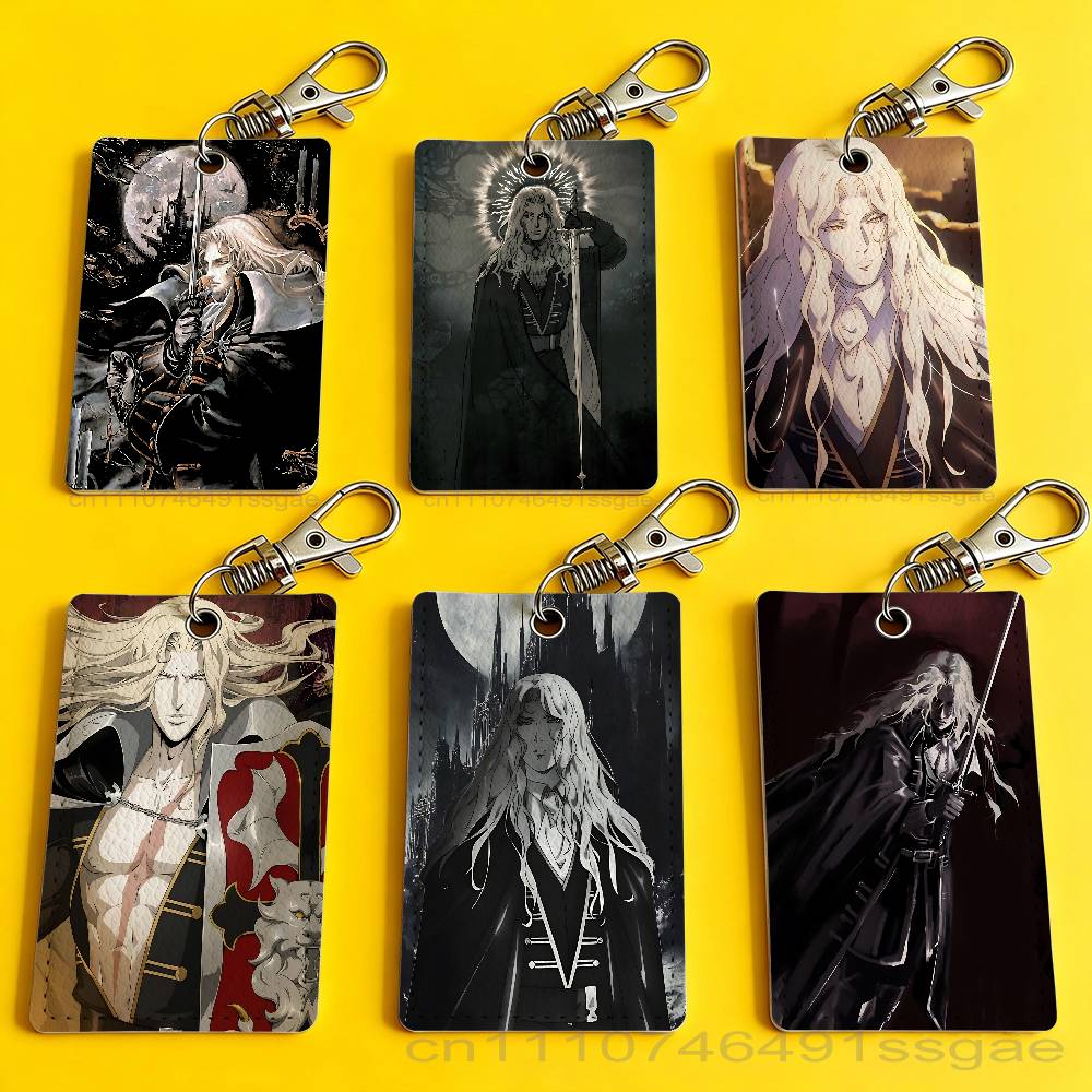 Leather Work Leather - ゲーム C-キャッスルヴァニア アルカード バッジホルダー キーホルダー 銀行用