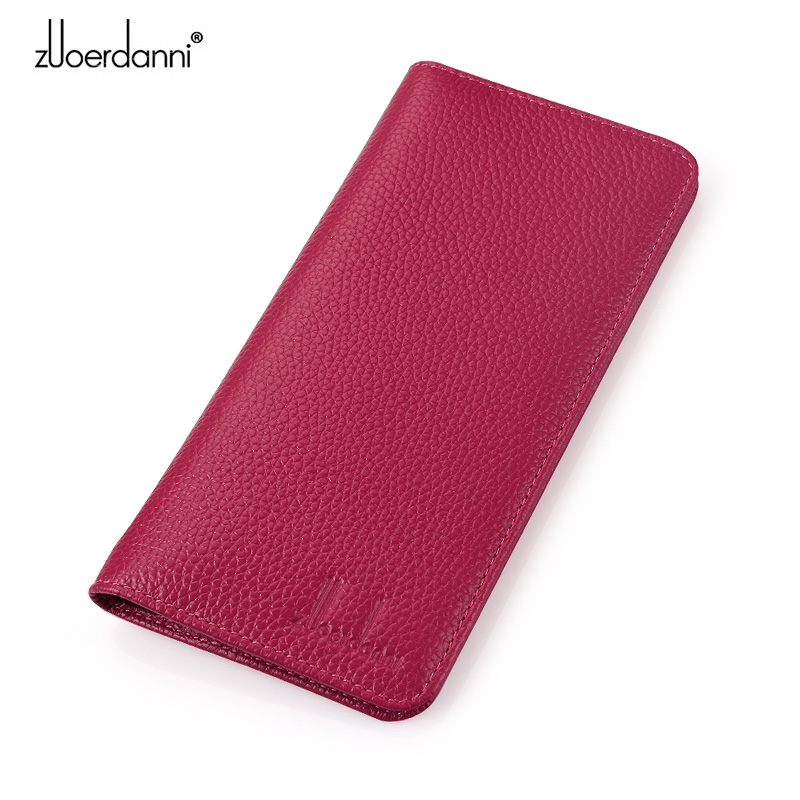 女性用の超薄型レザーウォレット,長くて柔らかい,カードホルダ - Leather Work Folder のレビューと価格