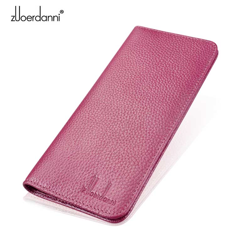 女性用の超薄型レザーウォレット,長くて柔らかい,カードホルダ - Leather Work Folder のレビューと価格