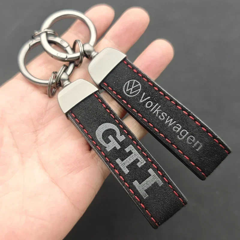 2025年 女性 男性 スエードレザー ロゴ入り 高級車キー - Leatherwork Keychain のレビューと価格