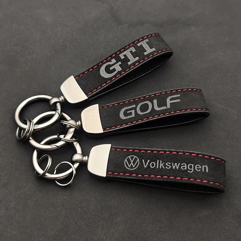 2025年 女性 男性 スエードレザー ロゴ入り 高級車キー - Leatherwork Keychain のレビューと価格