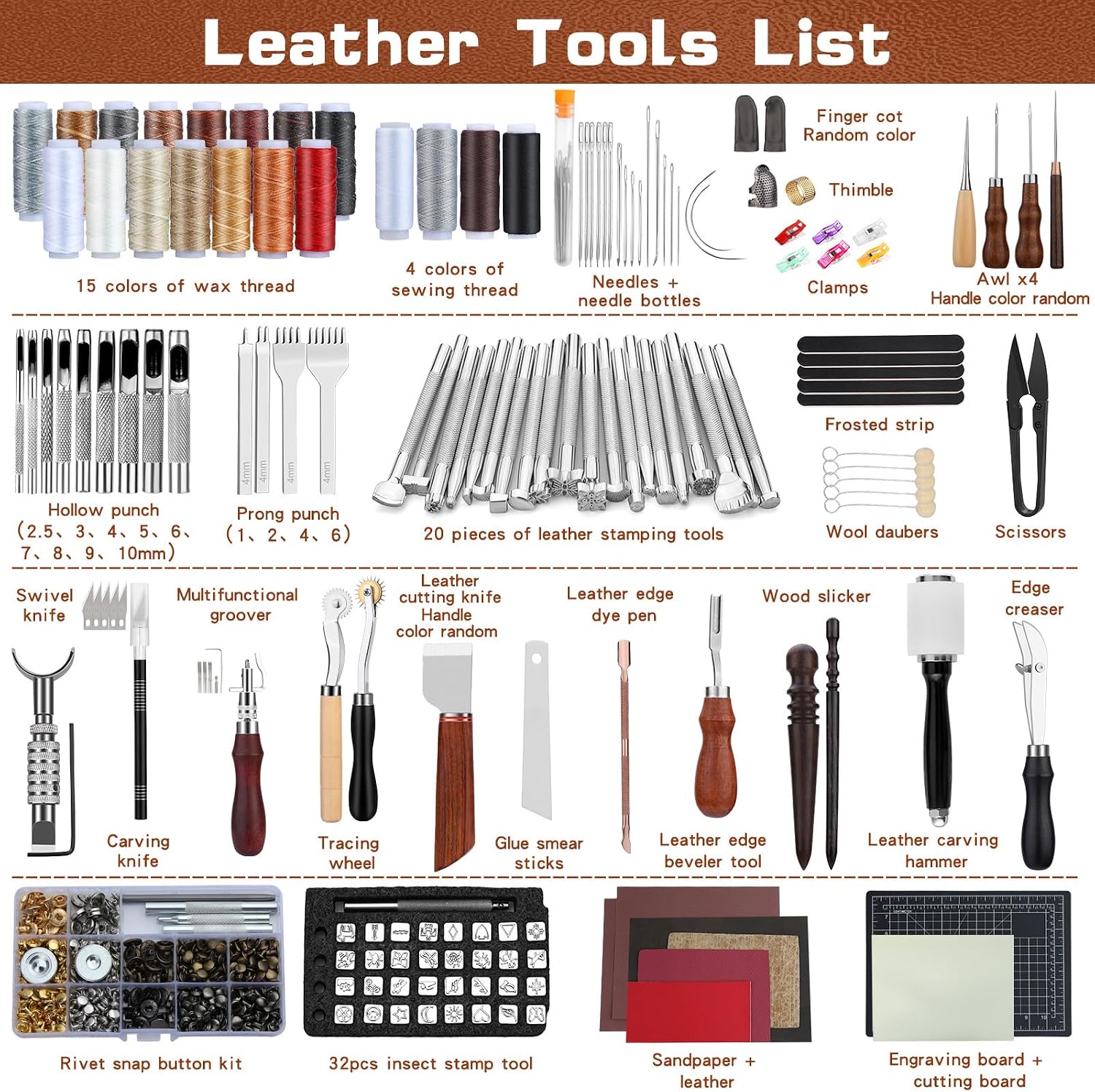 レザーツールキット レザークラフトツール レザーワーキングキ - Leather Work Leather のレビューと価格