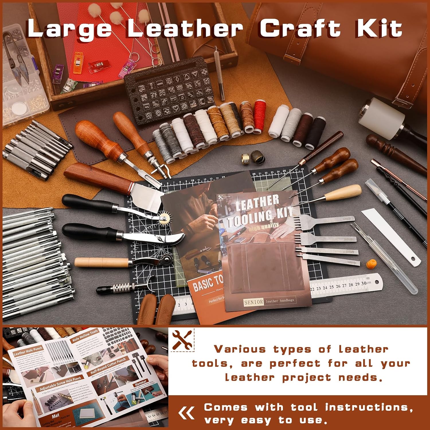 レザーツールキット レザークラフトツール レザーワーキングキ - Leather Work Leather のレビューと価格