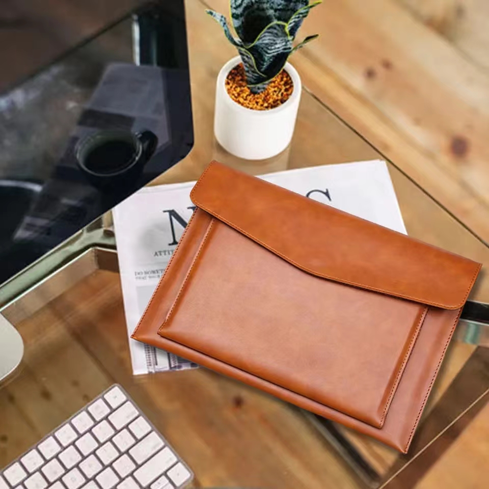 防水a4レザードキュメントバッグ、ビジネスブリーフケース、フ - Leather Work Folder のレビューと価格