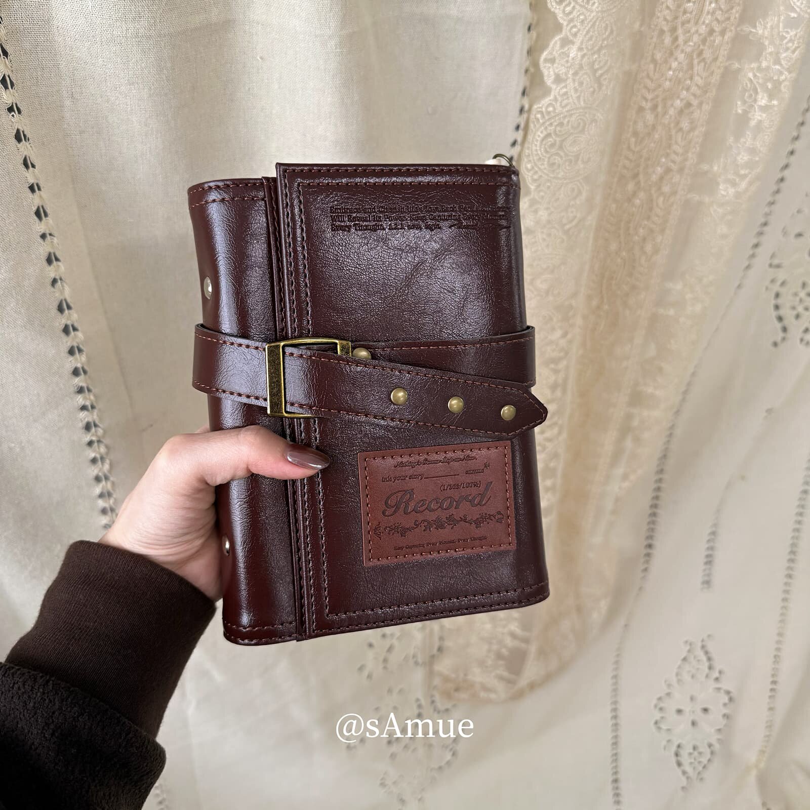 ヴィンテージA6三つ折りレザーリフィル可能ノート、プレミアム - Leather Work Notepad のレビューと価格