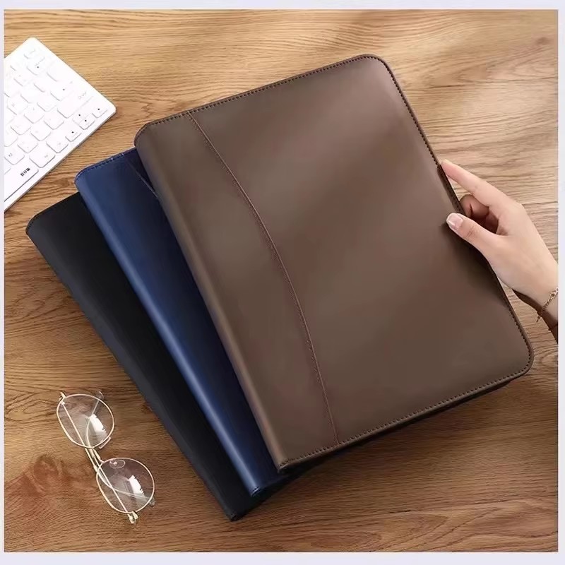 PUレザーポートフォリオ A4ドキュメントケース ジッパー付 - Leather Work Folder のレビューと価格